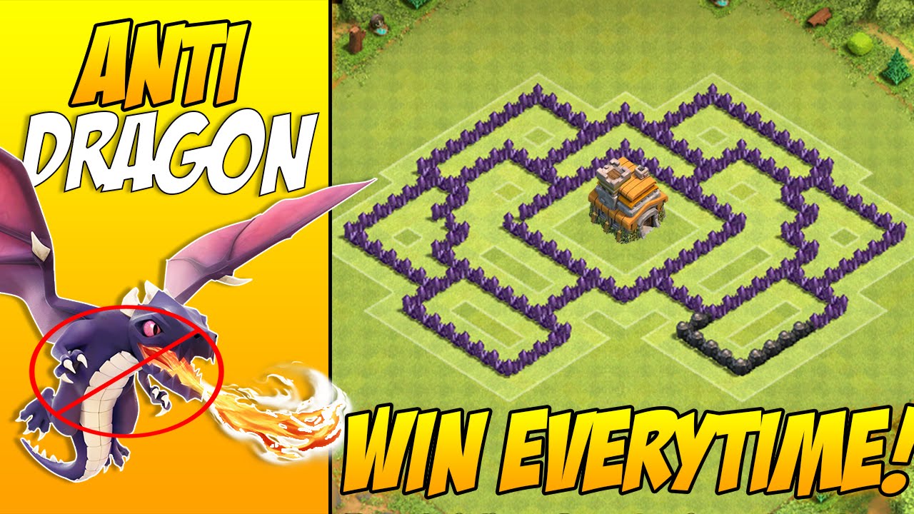 Anti Dragons TH7 (Town Hall 7) War Base Layout With 3 Air