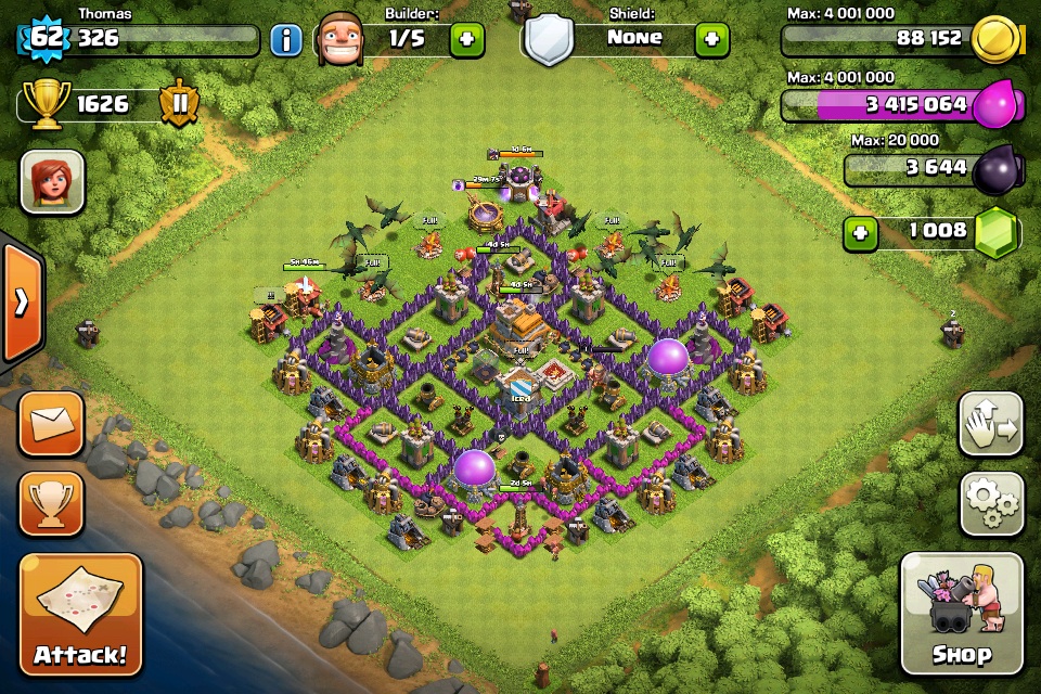 Town Hall 7 Hybrid Base Clash of Clans 