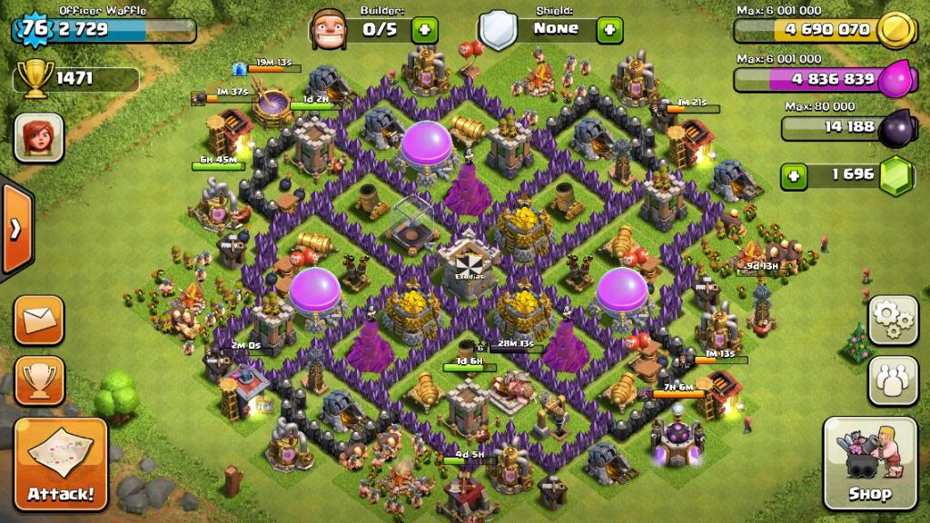 Town Hall 8 Farming and Trophy Base
