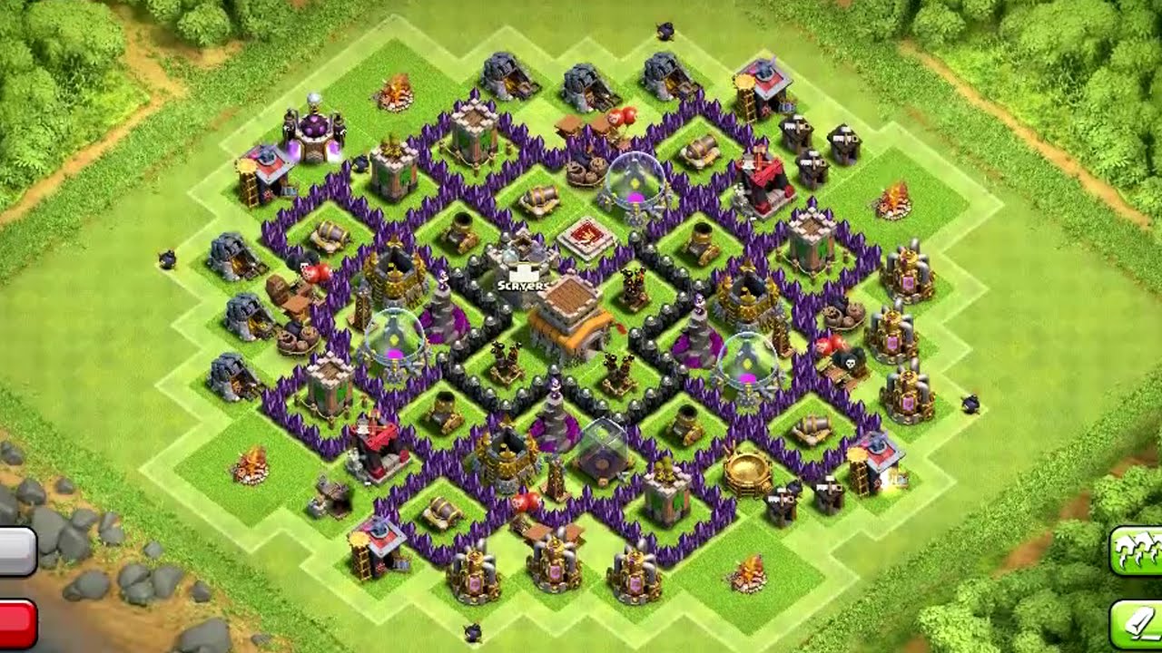 Town Hall 8 Hybrid Base Clash of Clans.