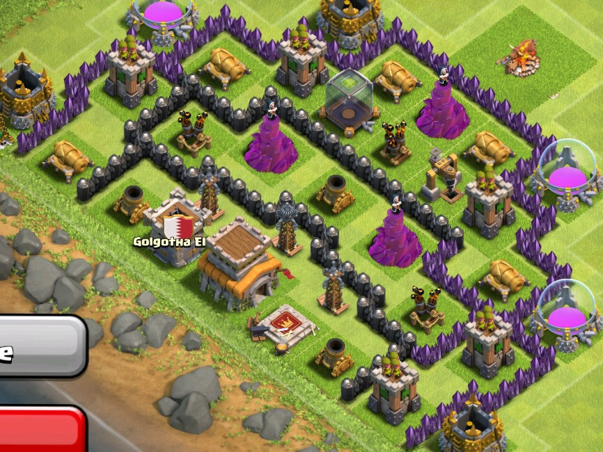 how to make a good base in clash of clans town hall level 4