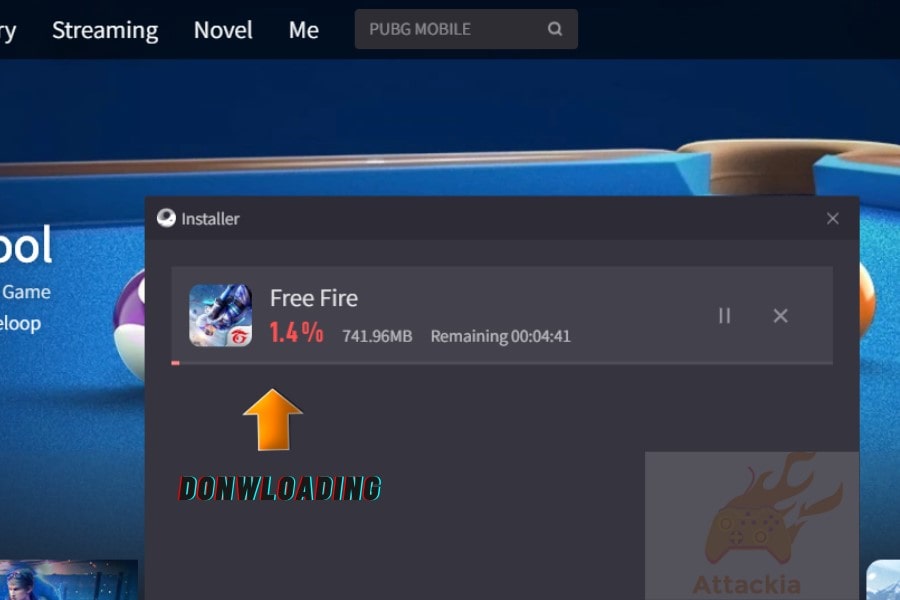 picture showing that how to install free fire on pc with gameloop